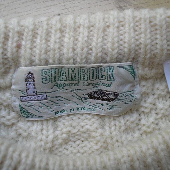 Men's Irish Fisherman Sweater SMALL 100% Wool - Picture 4 of 5